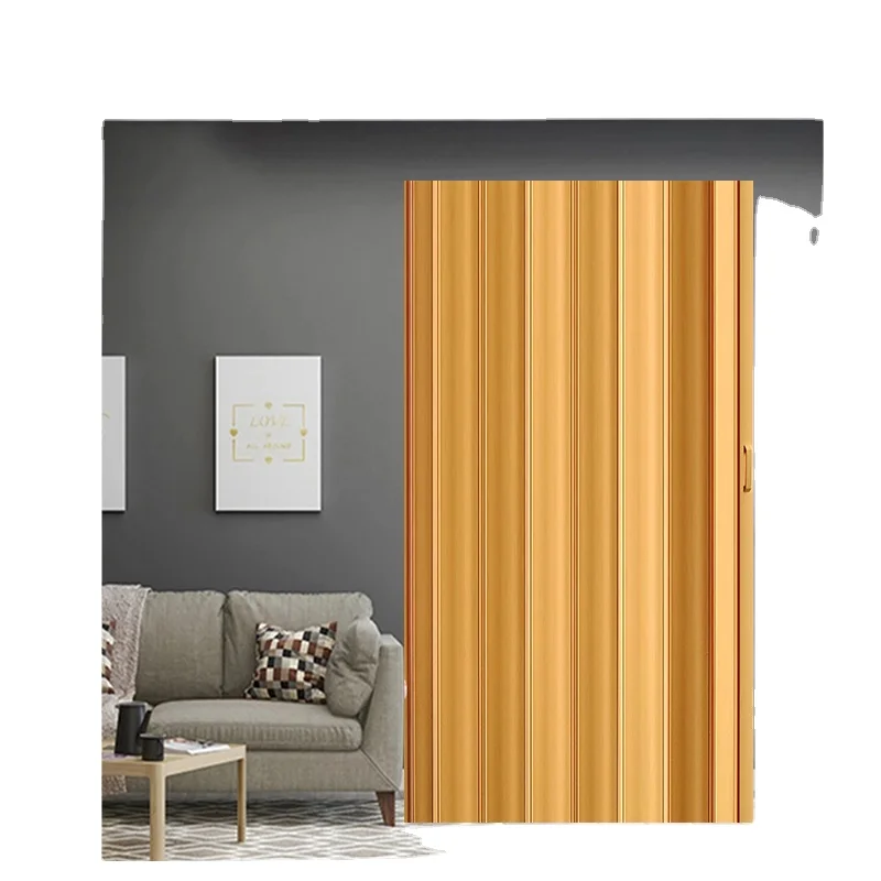 China Manufacturer Bathrooms PVC Sliding Accordion Doors Folding Door wc Plastic with Accessories