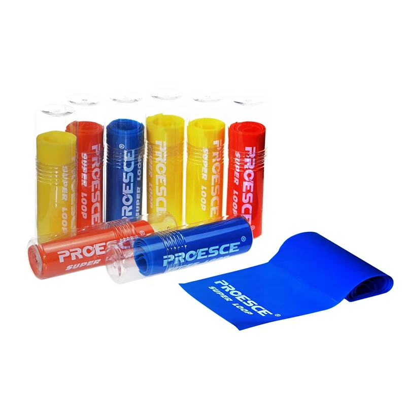 OEM Custom logo Fitness Exercise Tpe Resistance Bands Rubber Latex Workout Strength Elastic Yoga Bands