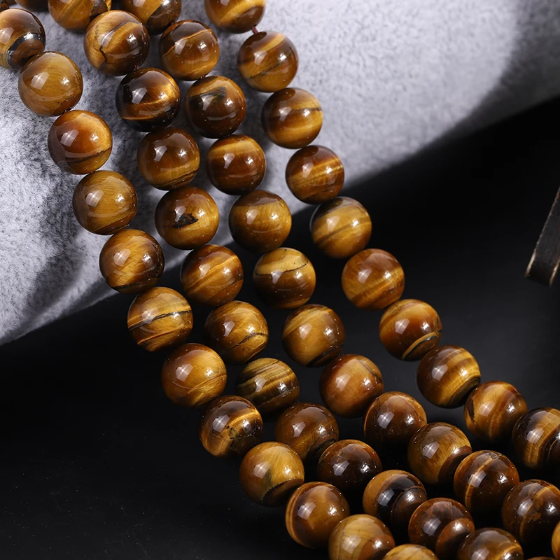 Natural AAA grade high quality yellow tiger eye stone beads gemstone natural beads for bracelet jewelry making (AB1622)