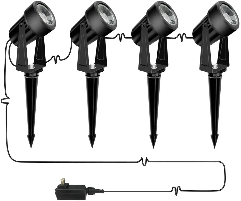 Hot sale IP65 waterproof outdoor patio lights plastic landscape lawn pathway tree adjustable spot landscape spotlights