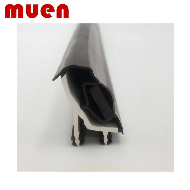 Magnetic suction sealing strip for PVC wooden door