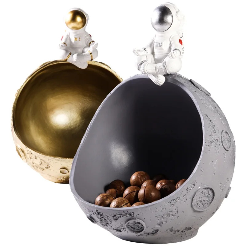 
Creative Serving Storage Tray Astronaut Sculpture Home Decoration Spaceman Statue Resin Table Ornament Christmas 