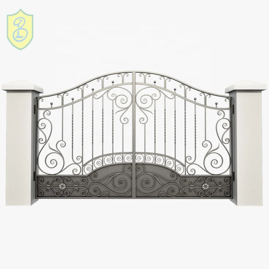 A garage door forged and welded