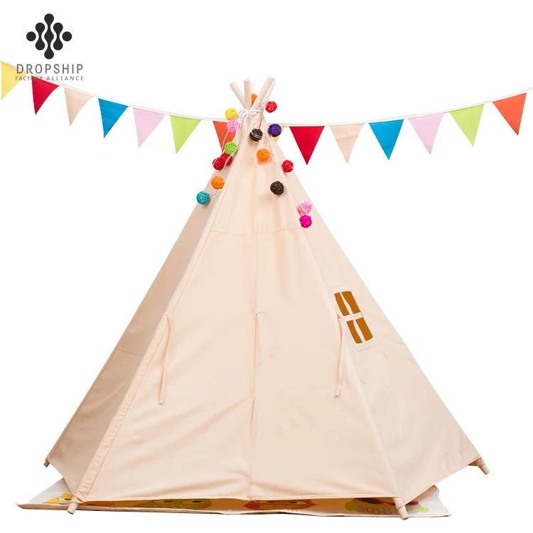 Princess Game Children Birthday Gift Pink Flowers Teepee House Outdoor Castle Playing Kids Tents Indoor
