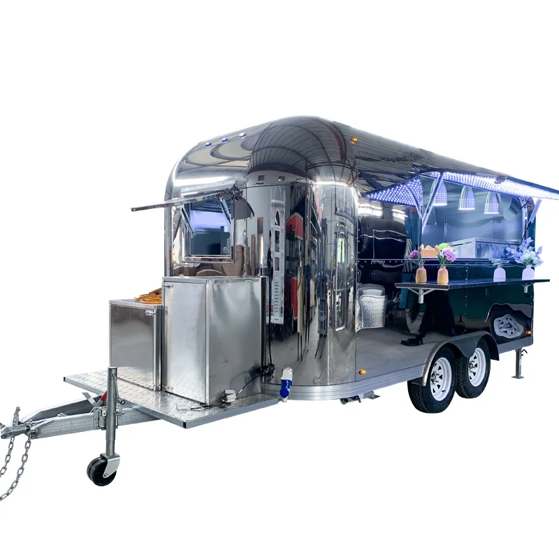 Hummingbird Airstream из нержавеющей стали BBQ передвижная кухня концессионный грузовик прицеп тележка полностью оборудованная пицца производители