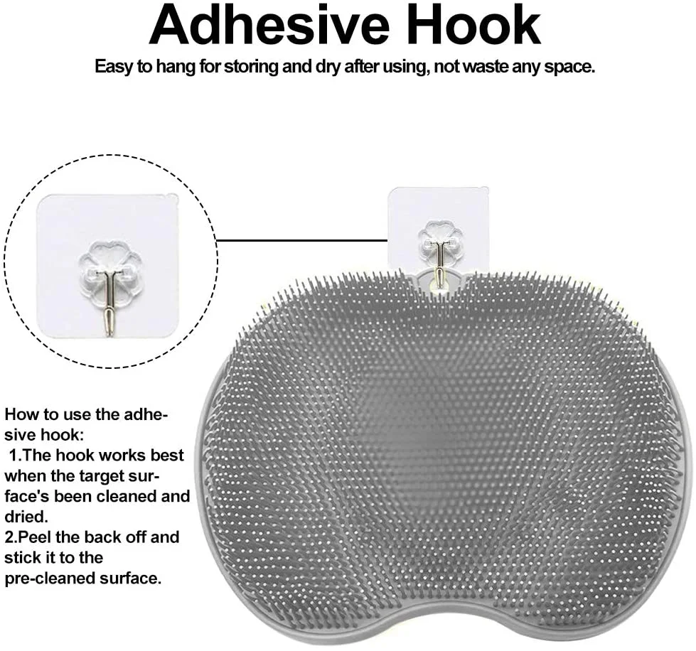 Amazon Hot Sale Bath Shower Foot Brush Feet Dead Skin Silicone Foot Massager Scrubber Foot Body Bath Scrubber with Suction Cup