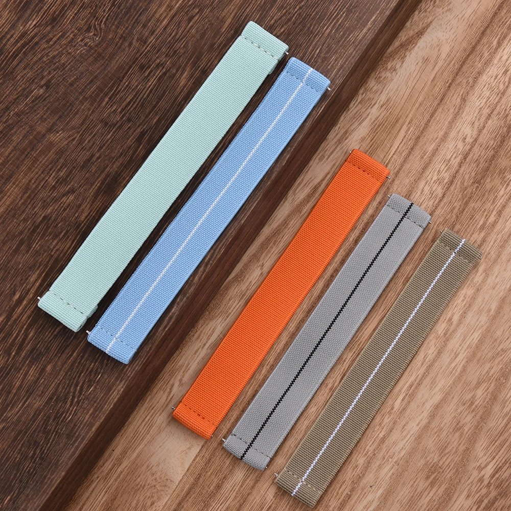 JUELONG 18/19/20/21/22mm Quick Release Nylon Watch Band Sport Loop Elastic Fabric Watch Strap XS/S/M/L