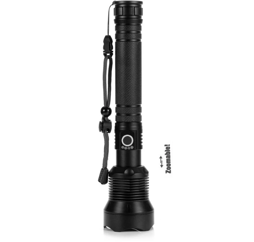 Zoom Rechargeable Flashlight Torch P70 LED Flashlight