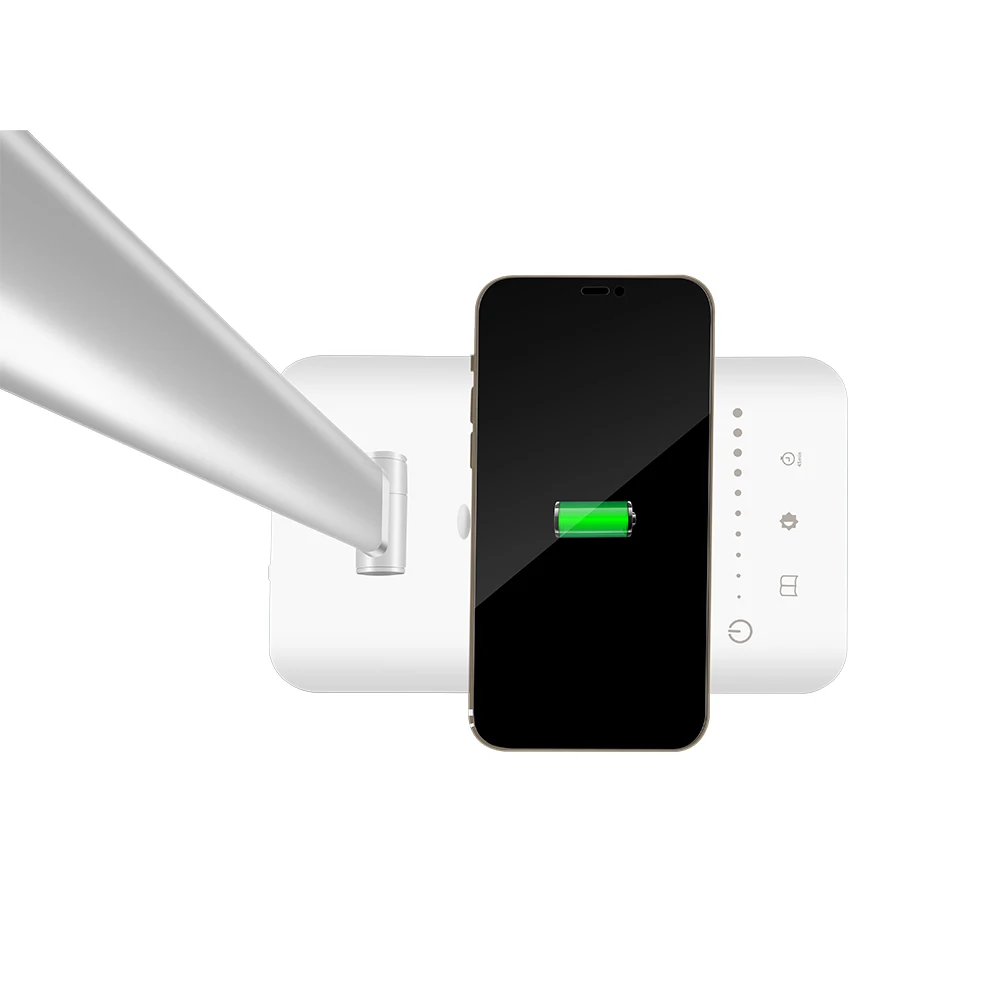 flexible folding 10 level dimming Children eye care children kids led table book study reading desk lamp with wireless charger