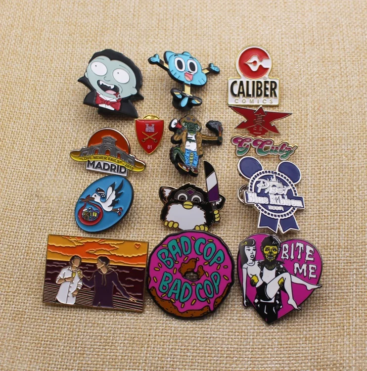 High Quality Cheap Zinc Alloy Soft Enamel Cartoon Lapel Pins Creative Badges Wholesale