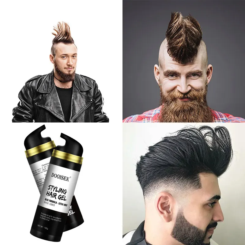 Factory Hot Sale Men Extreme Hold Hair Gel Curly Hair Styling Gel Wax Private Label Custom Styling Hair Gel With free sample