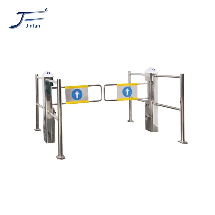 304 stainless steel supermarket checkout swing barrier turnstiles security access sensor control entrance exit gate