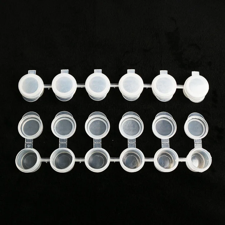 Empty Bottle of Paint Pot Pod Strip 2ml 3ml 5ml 10ml 6 8 12colors Mini Empty Paint Strips Cup Pots Art Painting Craft Supplies