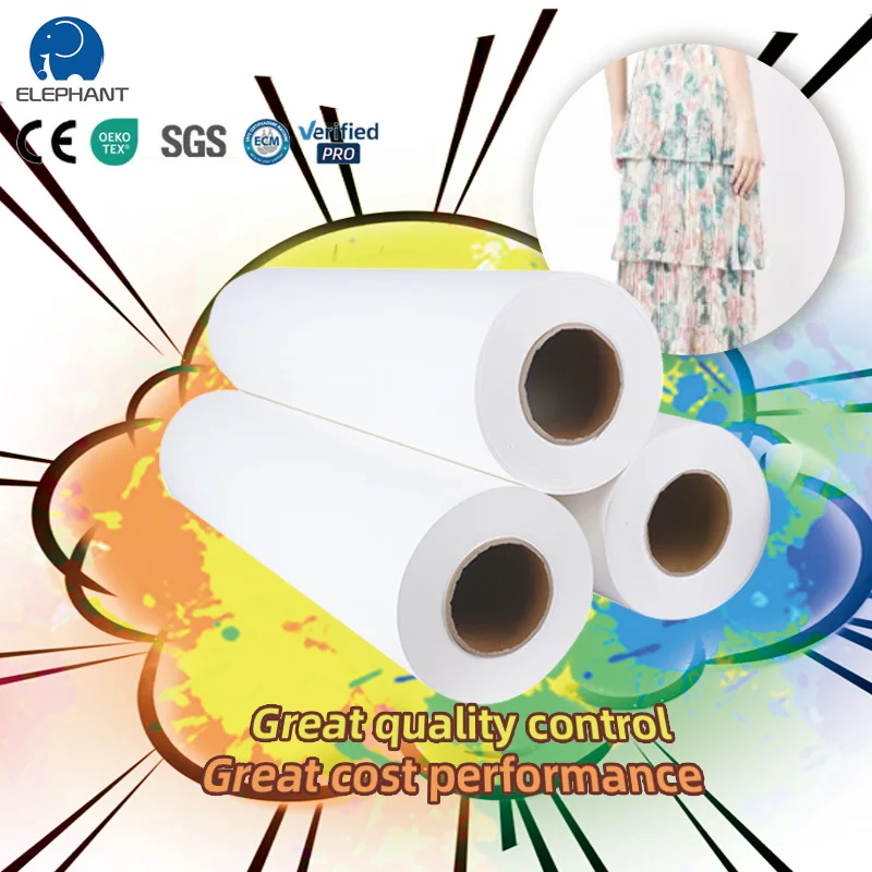 Sublimation  Heat Transfer Paper in Roll  for Polyester Fabric from China Factory