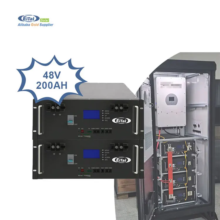 Eitai 51.2V 100Ah Parallel 5Kwh 10Kwh Rack Power Solar 48V Lifepo4 200Ah Energy Storage Battery