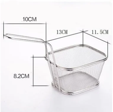 304 из нержавеющей стали Жарить экран картофеля-фри жареные сетчатый фильтр шифрование жареный чистая алмаз жареные корзина