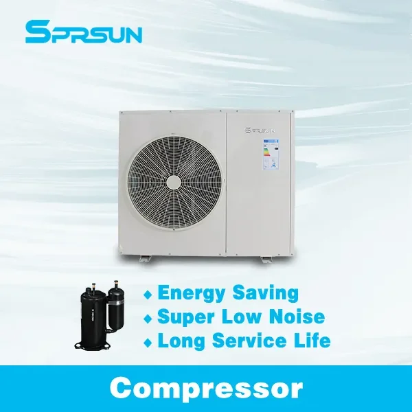 SPRSUN heat pump water heater, heating in winter and cooling in summer, with A+++ ERP