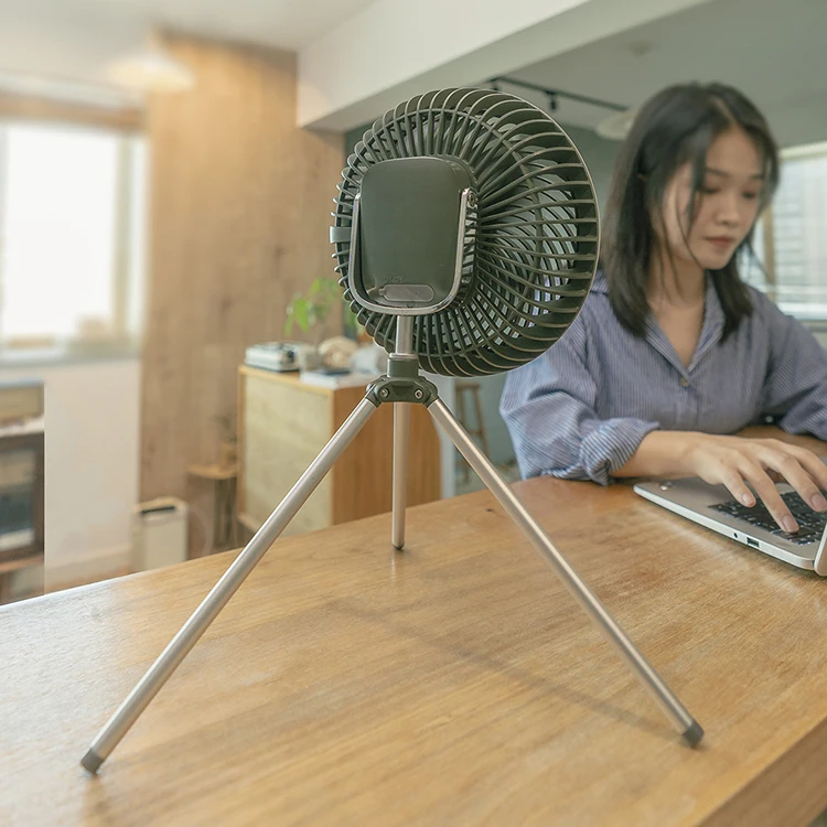 Upgrade version summer fan outdoor air cooling tripod fans remote control portable Camping fan with led light
