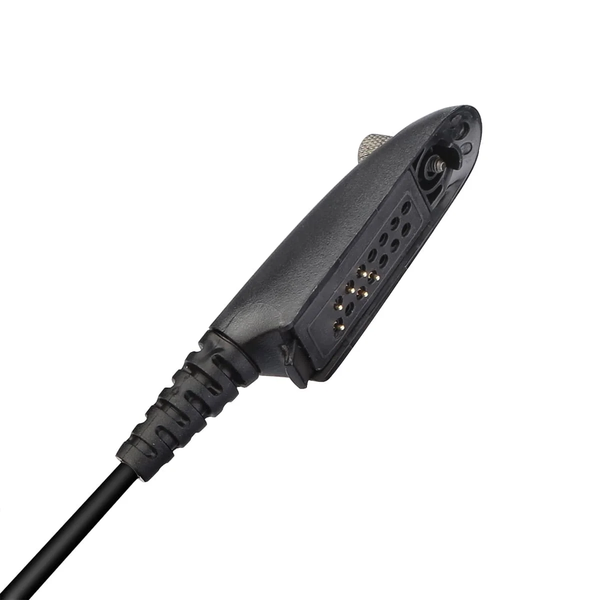 Tactical M2 Stretchable Coiled Tactical Throat Mic Big PTT for Motorola GP328