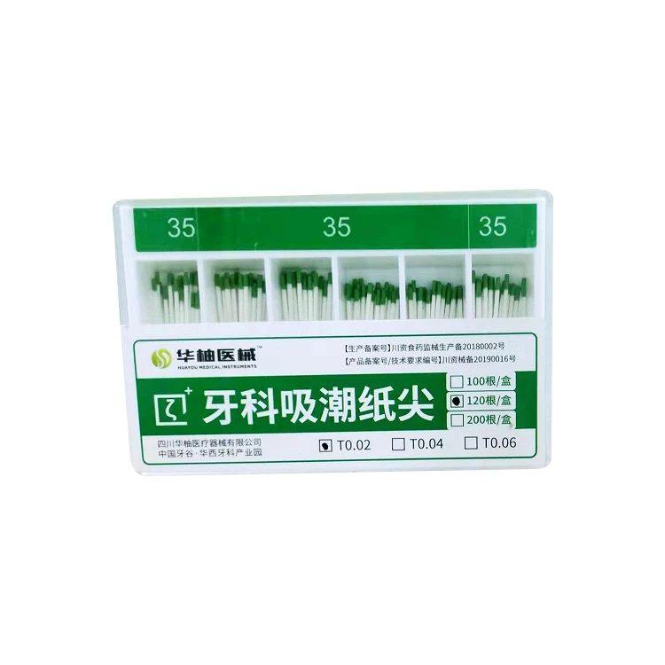 High quality color dental gutta percha point 0.02 points absorbent paper points