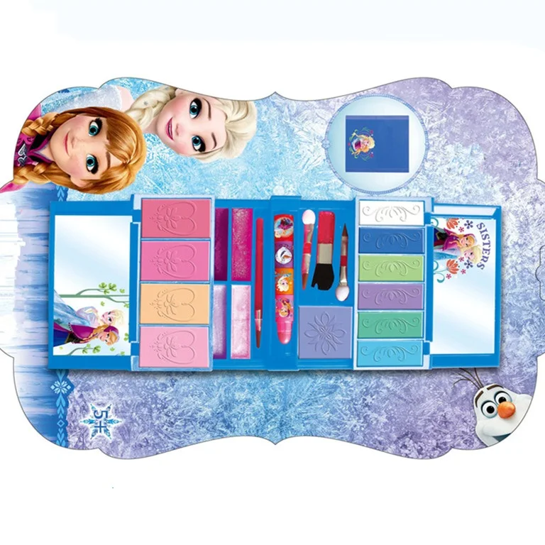 children cheap make up kit with  Cosmetic Bag, nail polish, lip gloss, brush set