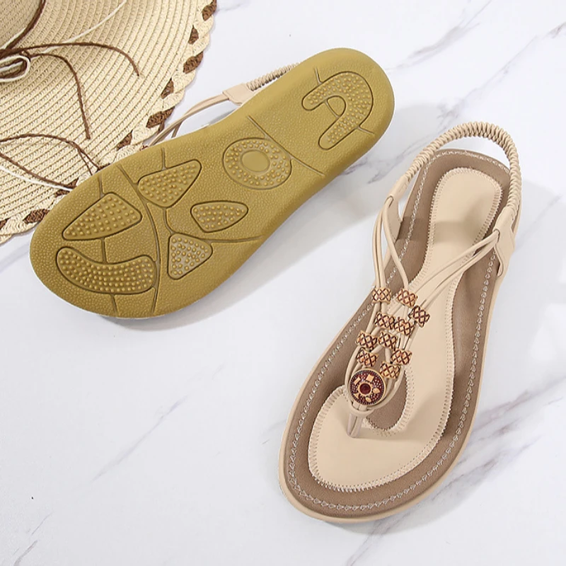 Factory new fashion non-slip wear-resistant flat bottom flat sandal for ladies women flip flops women sandals