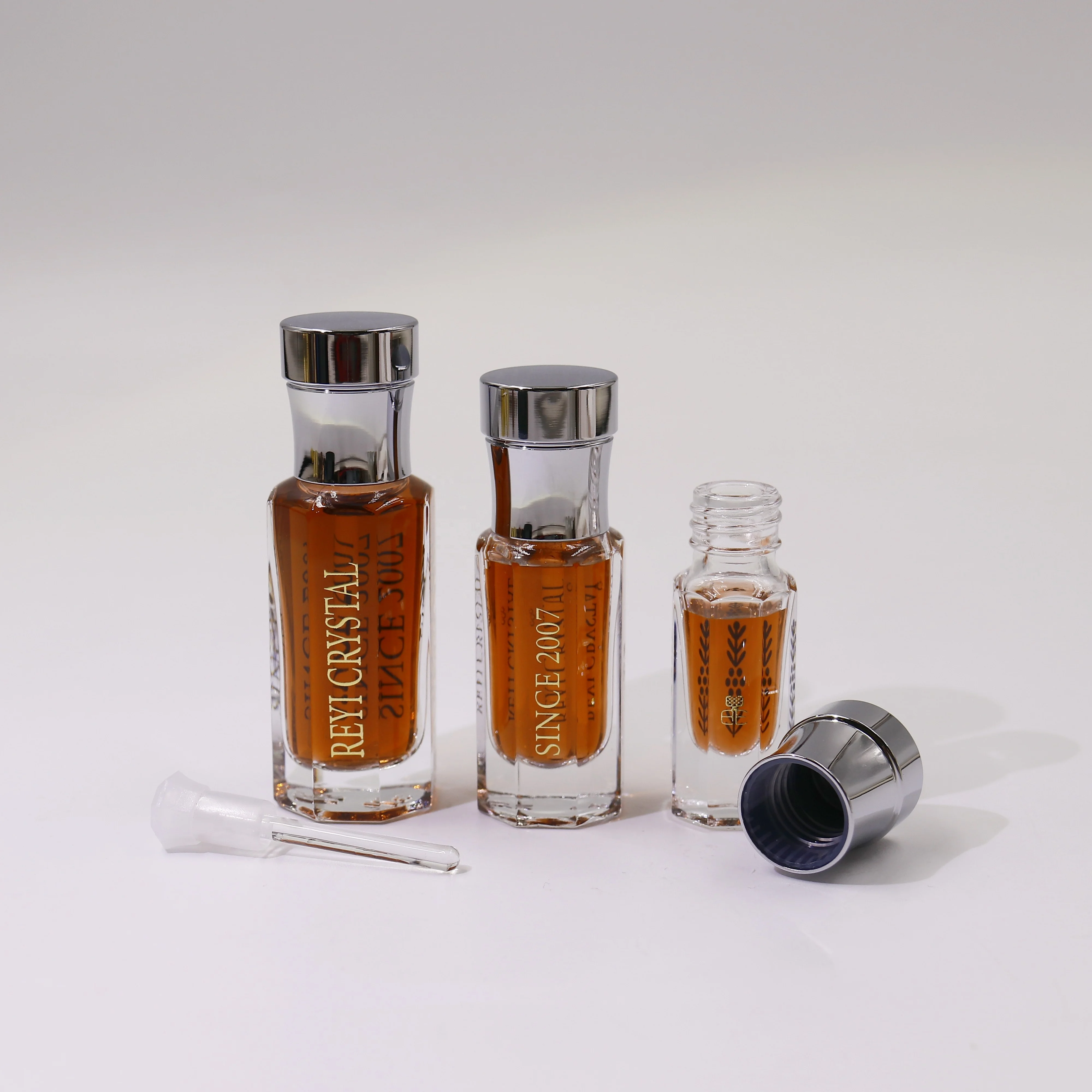 3ml 6ml 12ml New Arrival Unique Thick Base Attar Oil Glass Bottles