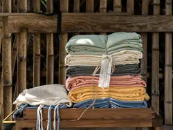 Factory Direct Sales Japanese-Style Linen Four-Piece Cotton Plaid Quilt Cover Cotton And Linen Bed Linen