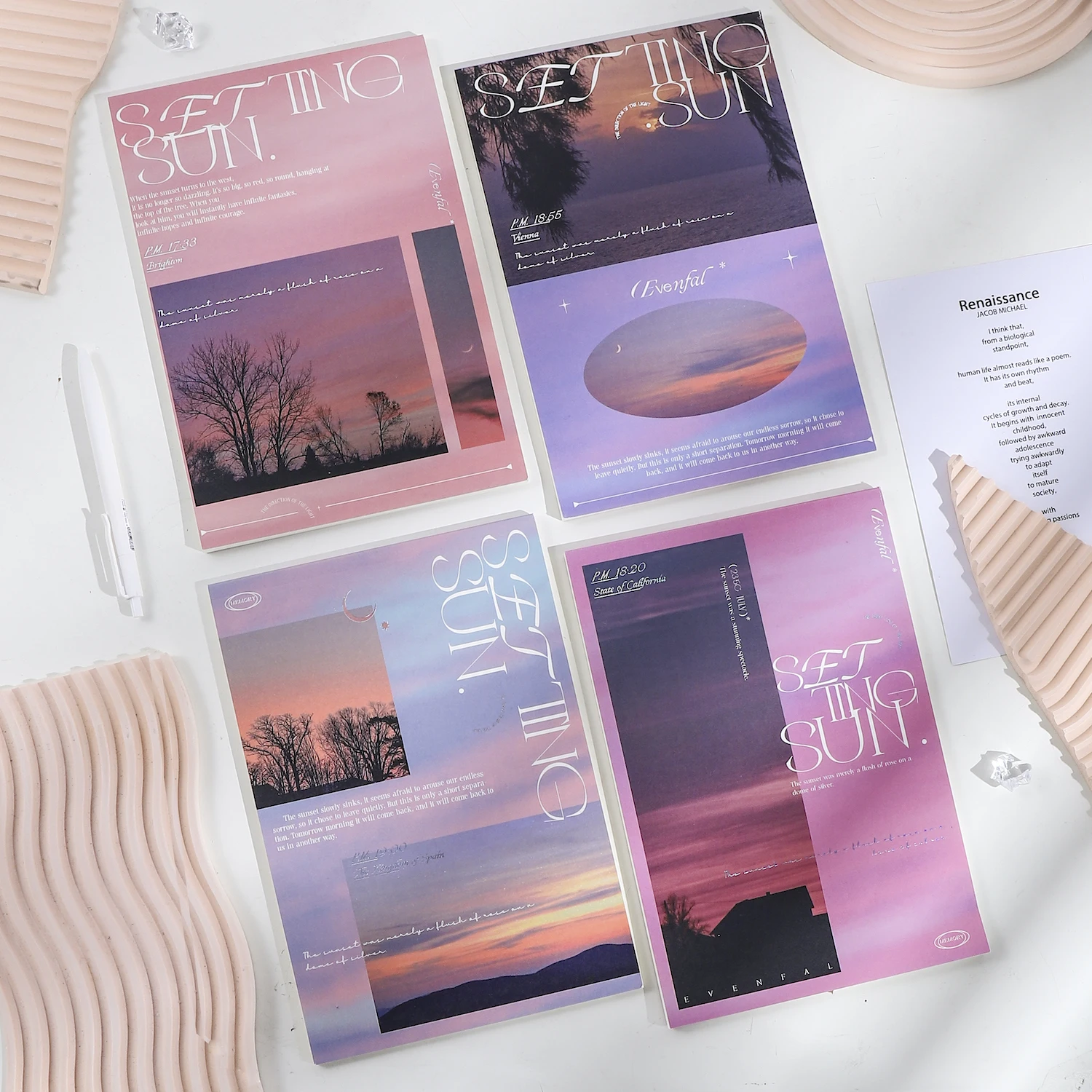 Joytop 000235 Softcover A5 Blank Twilight Time Notebook for Creativity