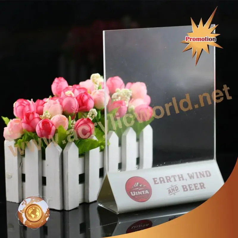 A4 acrylic sign holder, Acrylic POS Display,Menu Holder PMMA menu holder