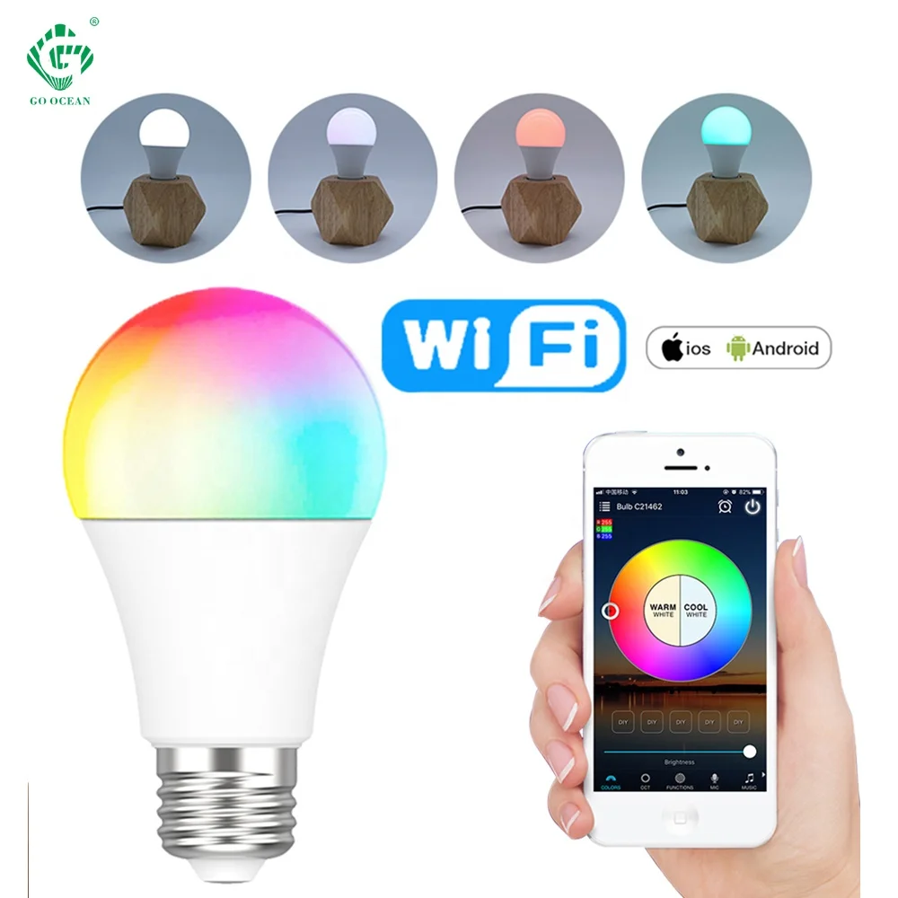 China Manufacturer Energy Saving Lightbulb E26 E27 Bulb Lamp LED Smart Bulb WiFi BT RGB Smart Bulbs