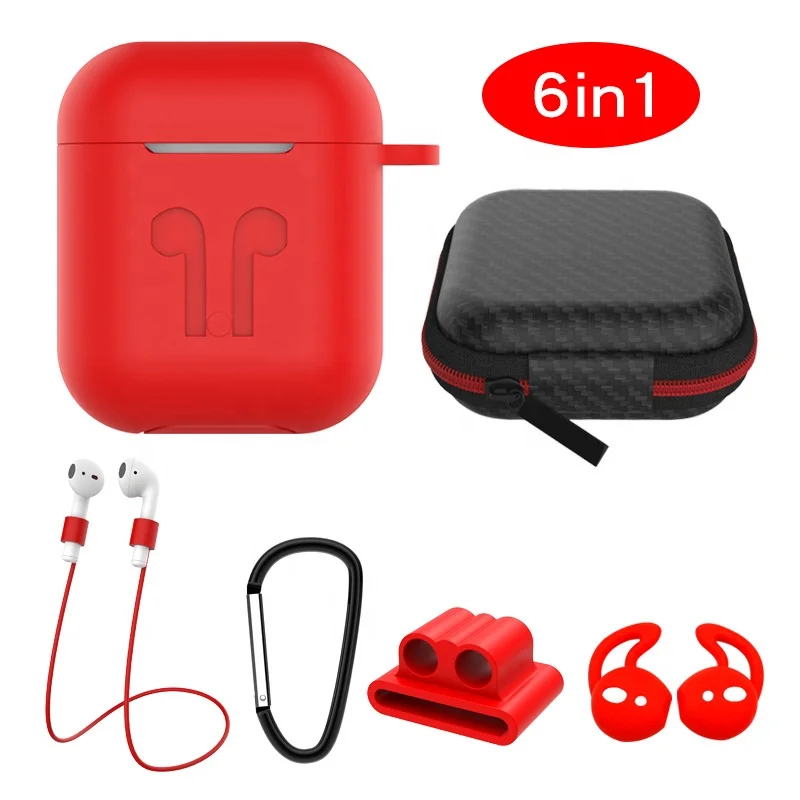 Новое поступление, силиконовый защитный чехол для наушников Apple Airpods 1 2