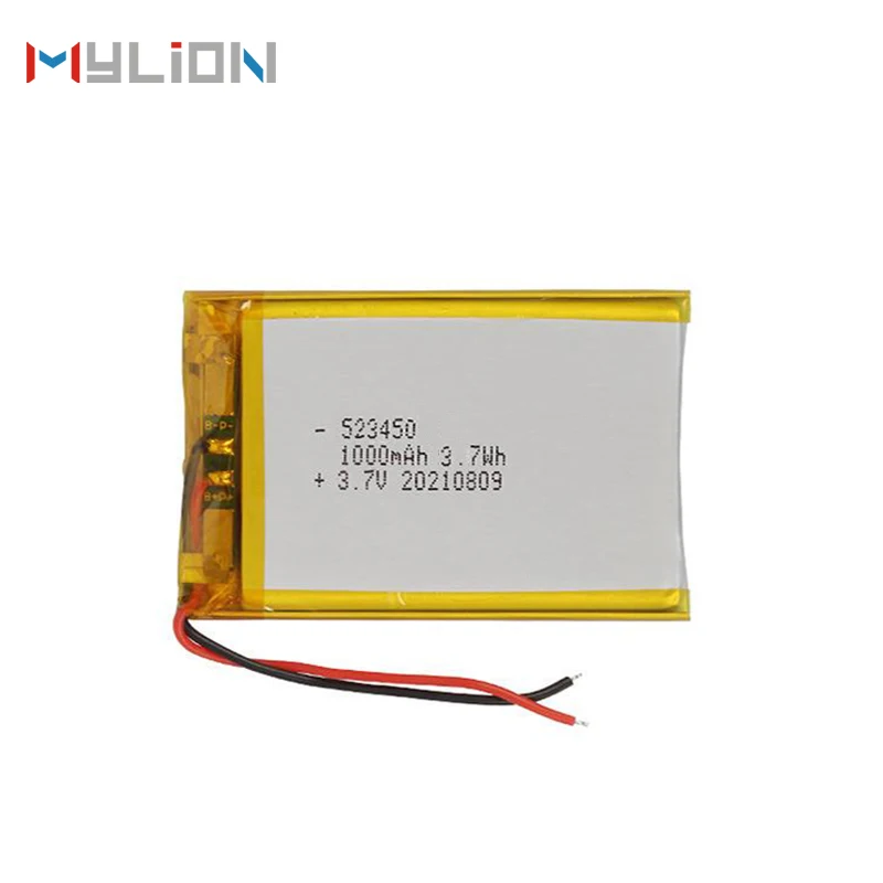 Lipo Cell Batteries 1000mah 3.7v 523450 Lithium Ion Battery for Smart Home Product / IOT Device / Smart Watch