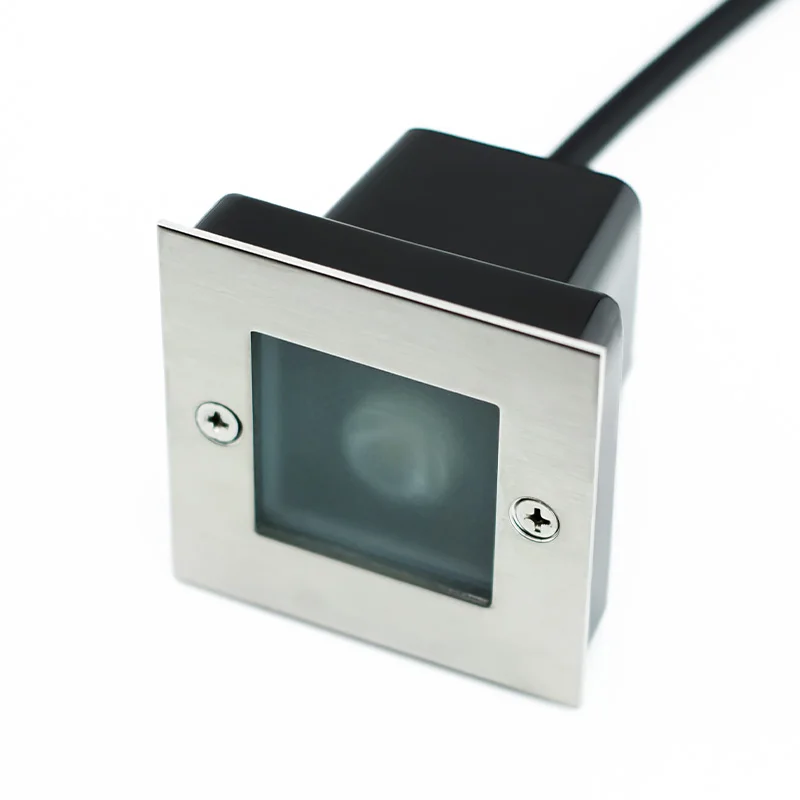 
Outdoor Square Underground Light RGB IP65 1W Mini Recessed Wall Light Led Decking Light 