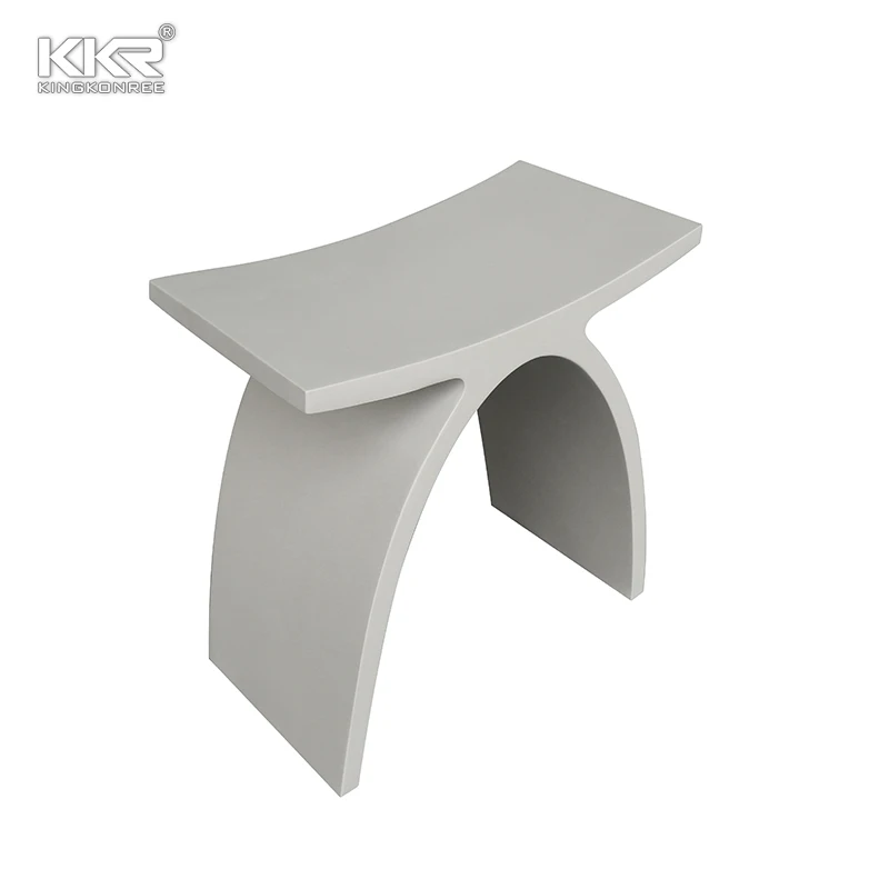 Modern Design Solid Surface Shower Stool Bathroom Decorative Seating Stool