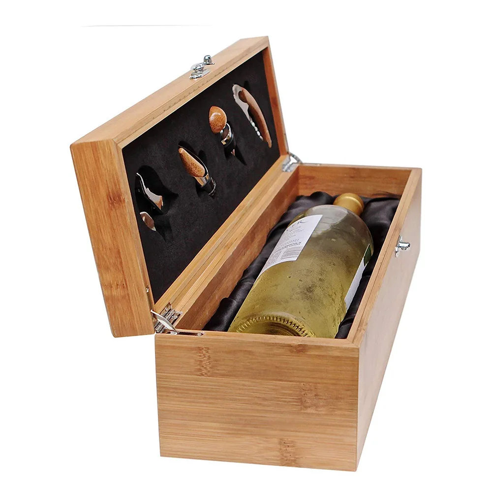 hot sale customized logo wedding gift box wooden wine packing