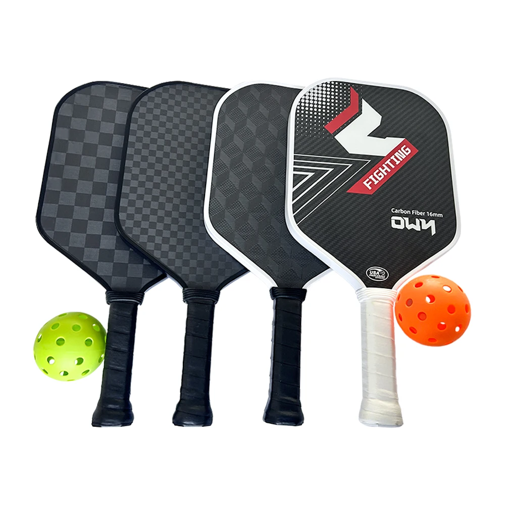 Пользовательские Toray T700 из углеродного волокна 3K с узором углеродная кожа USAPA Pickleball Paddle