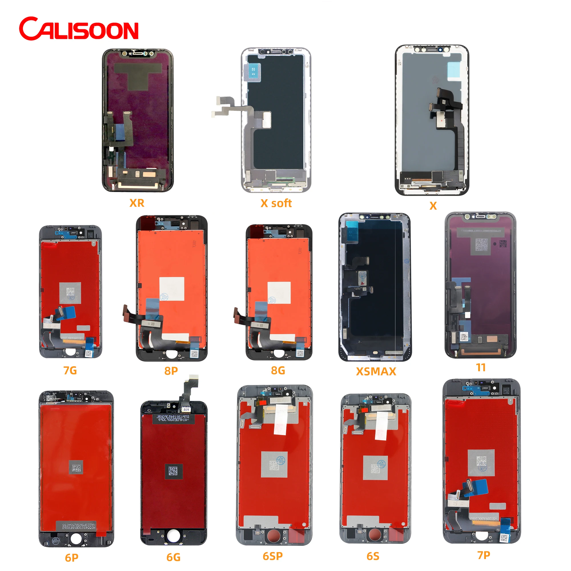  Новый ЖК-дисплей для мобильного телефона CALISOON оптовая продажа сенсорный ЖК-экран OLED TFT Incell iPhone X XS XR 11 pro 8 7 6 PLUS высокое