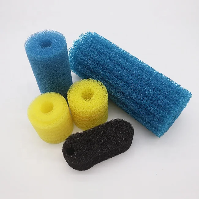 Настраиваемая форма, синий и белый полиуретановый фильтр, губка, аквариумная пена, аквариумный фильтр, аксессуары