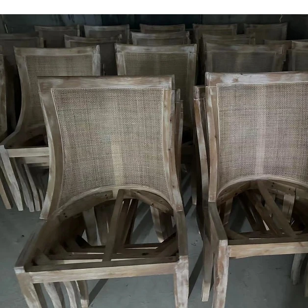 Natural Dining Room Furniture Modern Solidwood wood Rattan Dining Chairs