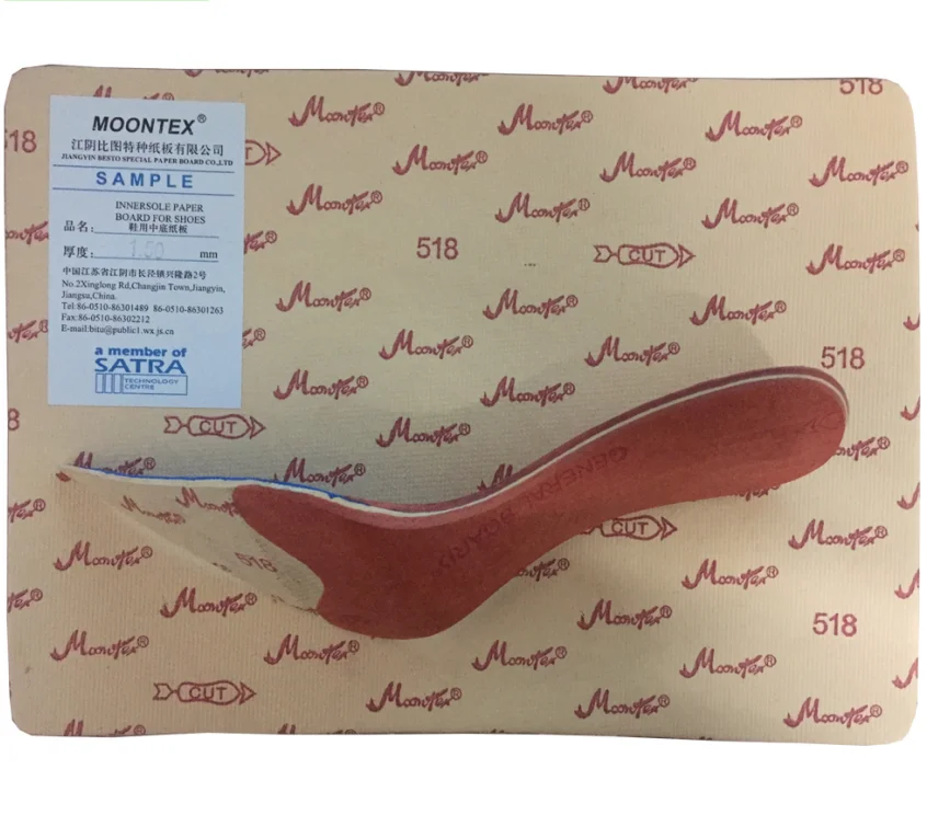 Fiber sole forming of shoes paper insole board