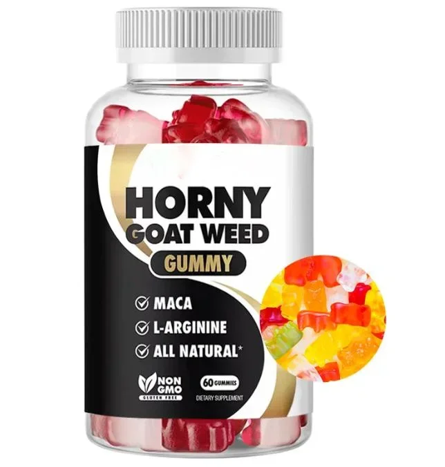 private label Male Health Support herbal mixed horny goat weed with maca gummy supplements for men