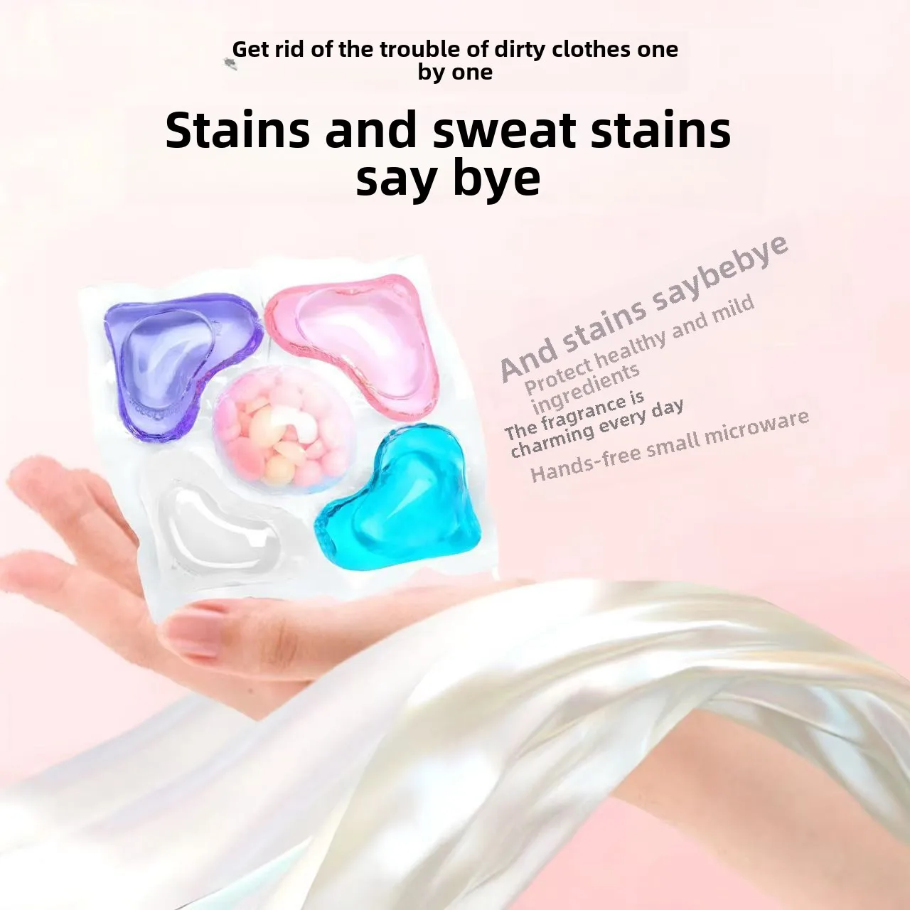 Laundry granules capsules laundry pods 5 in 1 laundry gel stains film bead ball for wasing machine