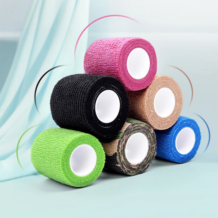 Wholesale Manufacture Tattoo Grip Wrap Elastic Bandage Disposable Cohesive Tattoo Grip For Tattoo Machine Cover Wrap Grip Tape