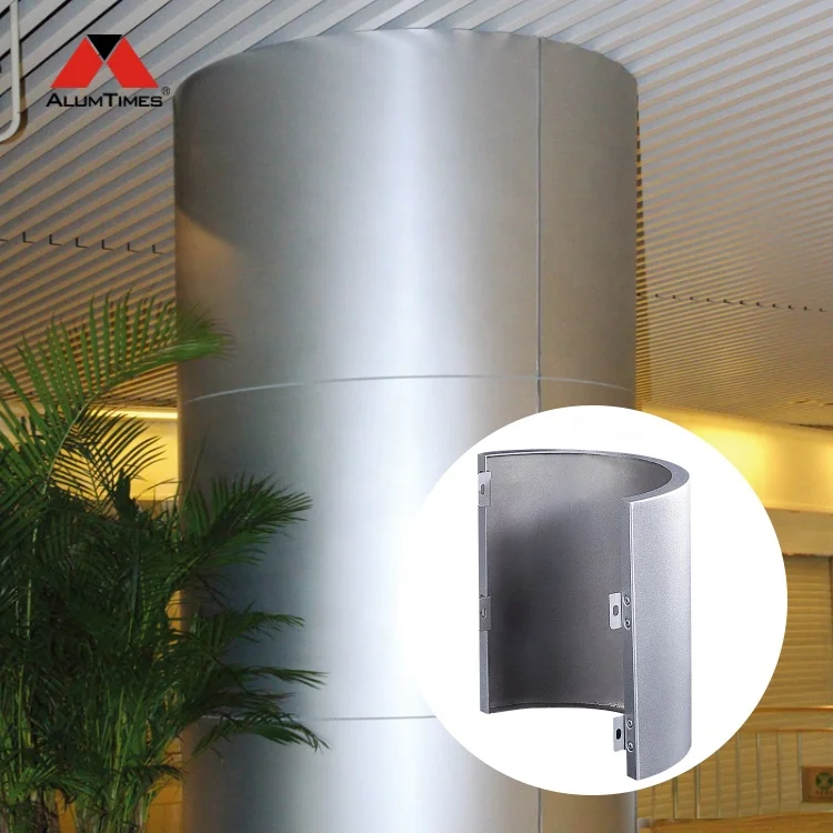 Aluminum Column Curved Flexible Plate Cladding Panel With Modern Design Building Material For Lobby Station Exterior Wall
