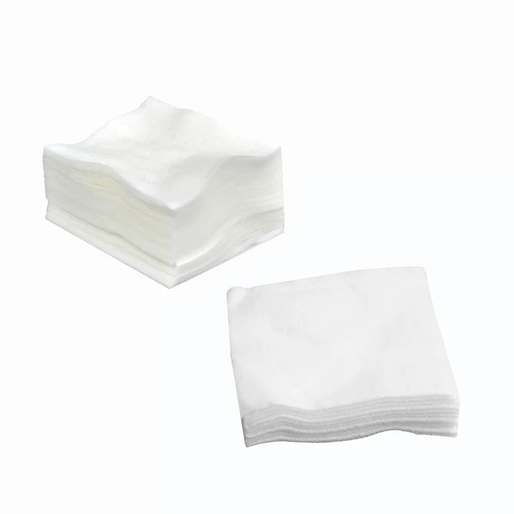 BLUENJOY High Absorbent Medical Non Woven Pad Surgical Non Woven Swab Different Size for Face Cleaning or Make up Removal