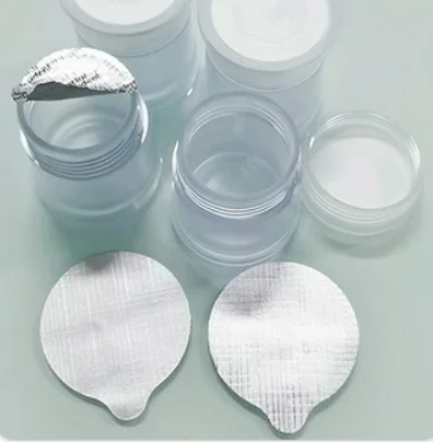 Easy peel die cut  aluminum foil lid used for pp sealing film