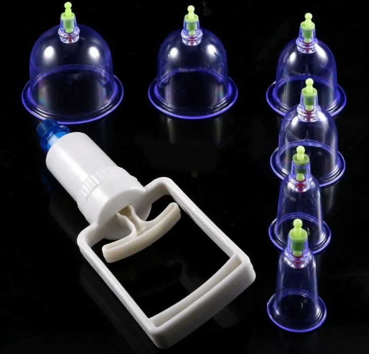 Transparent Hijama cupping pump gun for cupping cups