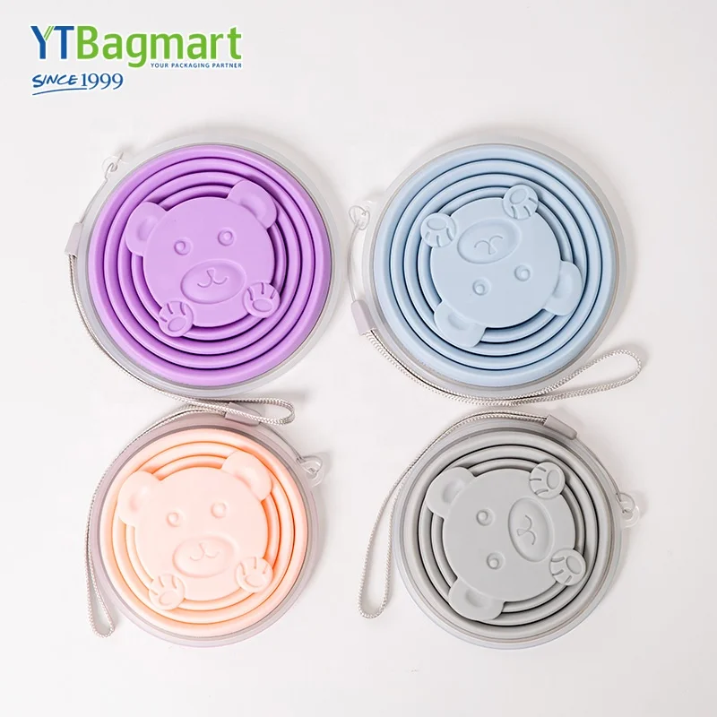 Hot Selling Silicone Folding Cup Outdoor Sports Collapsible Cups Camping Silicone Foldable Water Cup