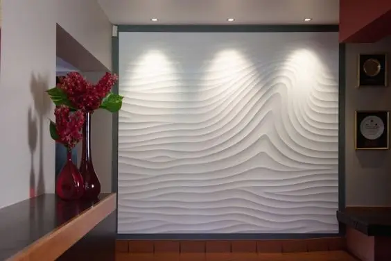 MDF wave panels for hotels wall decoration